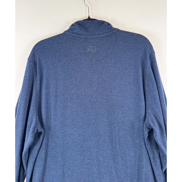 The Normal Brand Mens Sweater Blue 1/4 Zip Mock Neck Pullover Stretch Large - Picture 11 of 13